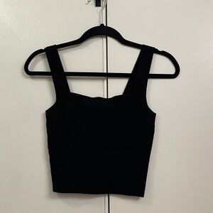 Ribbed Black Women's Top